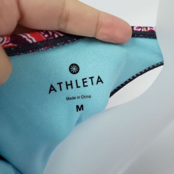 Athleta Paisley Pattern Bikini Swim Top size M - Picture 4 of 4